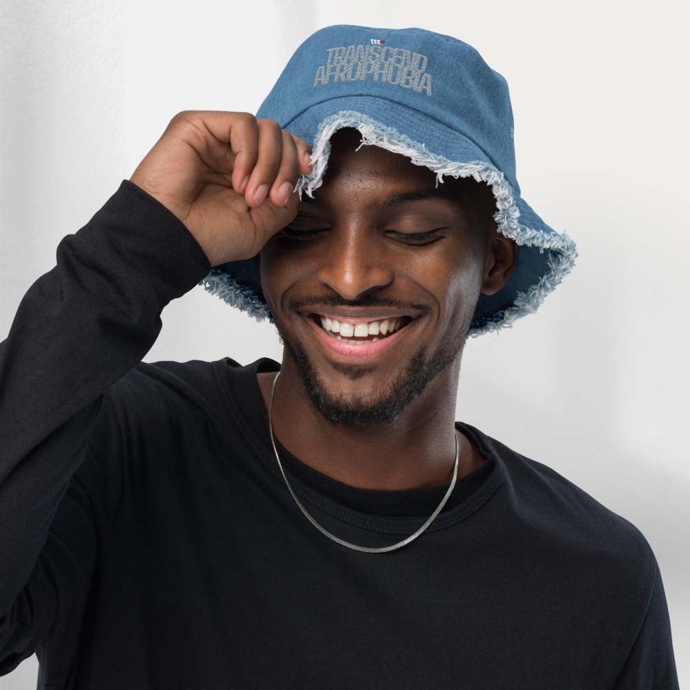 Distressed Denim Bucket Hat - Transcend